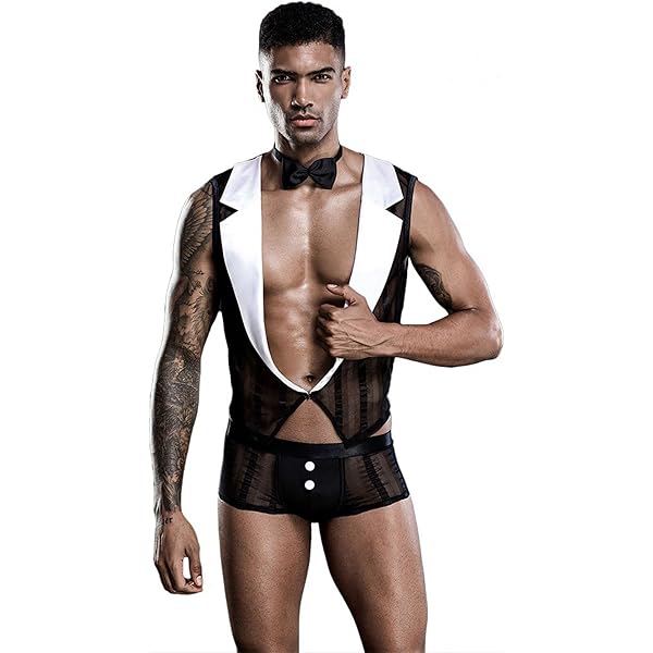 Bunny Cosplay kostuum voor heren, sexy lingerieset
