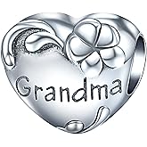 Genuine Bolenvi 925 Sterling Silver Grandma Heart Love Grandmother Nana Charm Beads Pendants For Charms Bracelets & Necklace