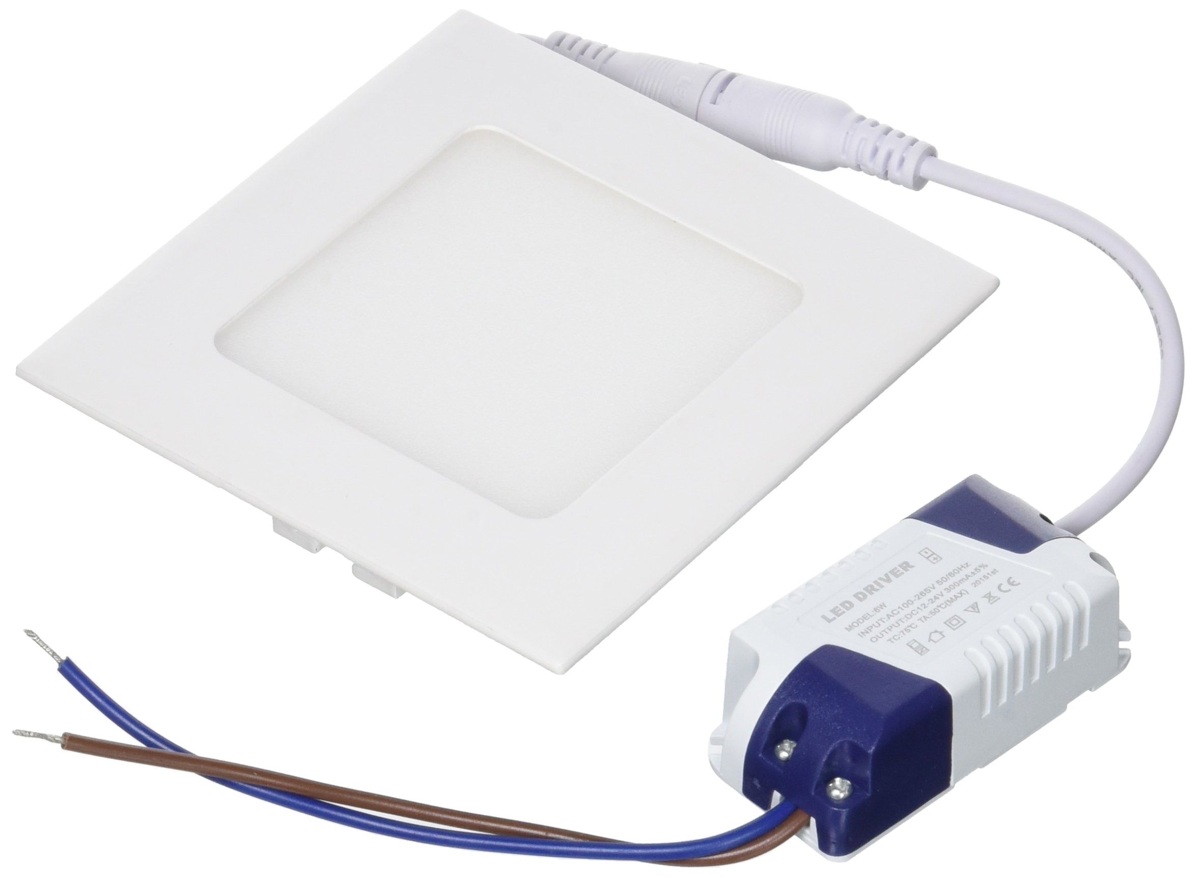 Cablematic - Panel LED square downlight warm white 4W 117mm