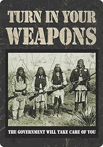 Heather Trujillo Turn In Your Weapons Plaques Decorative Sign 20 x 30cm