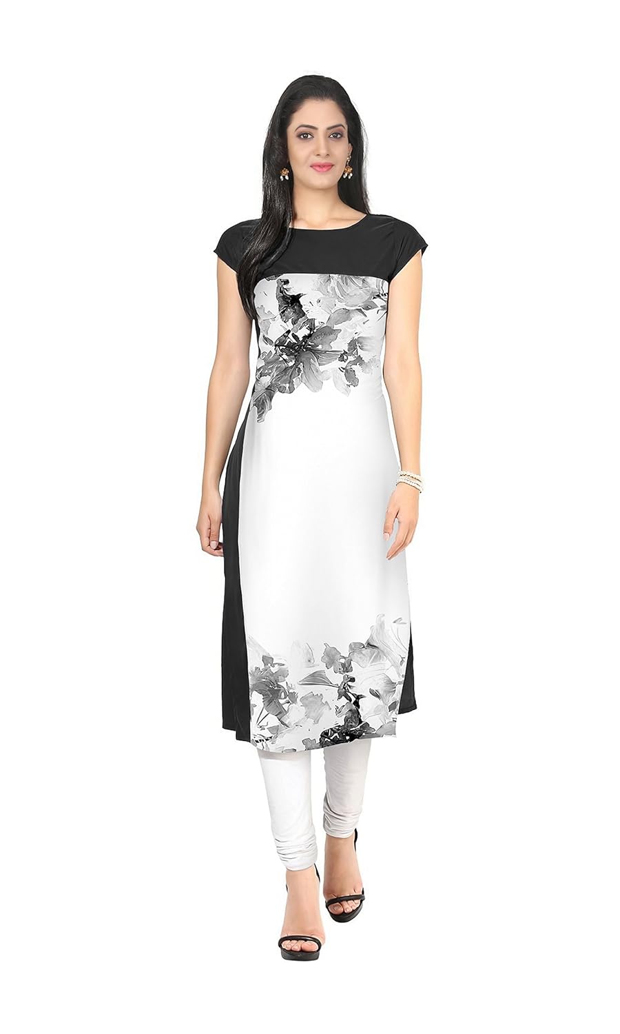 ziyaa women's straight crepe kurta