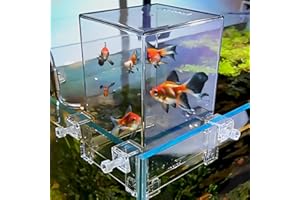 Naiveferry 1Pc Clear Above Water Fish Tank, Aerial Extender Fish Tank Fish Elevator Water Auto-Refill Transparent Fish Tower 