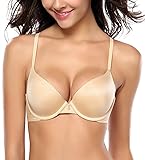 Wingslove Women's Push Up Bra T-Shirt Lightly
