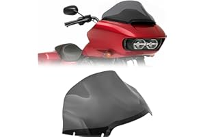 ECOTRIC 14" Front Windscreen Compatible with 2015-2024 Harley Davidson Road Glide Windshield ABS Replacement for 2310-0570 Smoke Tinted