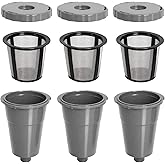 Reusable Coffee Filter Compatible with Keurigg My K Cup B30 B40 B50 B60 B70 K10 MINI Plus K15 K40/45 K55 K60/65 K70/75/79 Series 5048 Old Mode Grey by Podoy (3 Pack)