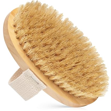 Bar5F Dry Body Brush - 100% Natural Bristles - Cellulite Treatment, Increase Circulation and Tighten Skin.