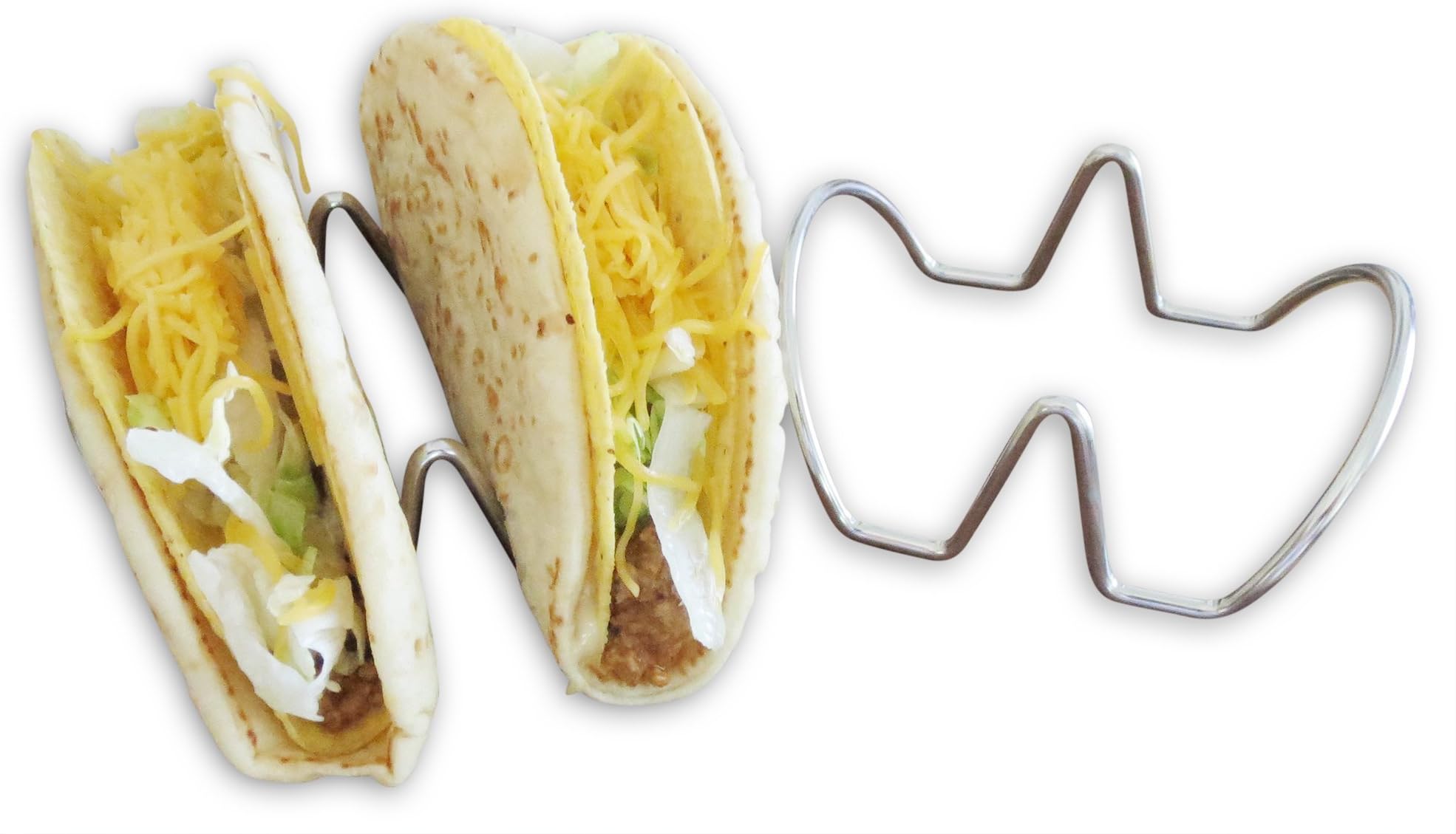 Taco Tuesday Taco Holders (2 PACK - 2 TACO HOLDER) Family Dinner Best Tacos -Easy to Clean- Over 52 Taco Recipes Included -Taco Holder Stand for Soft and Hard Tacos - Taco Stand