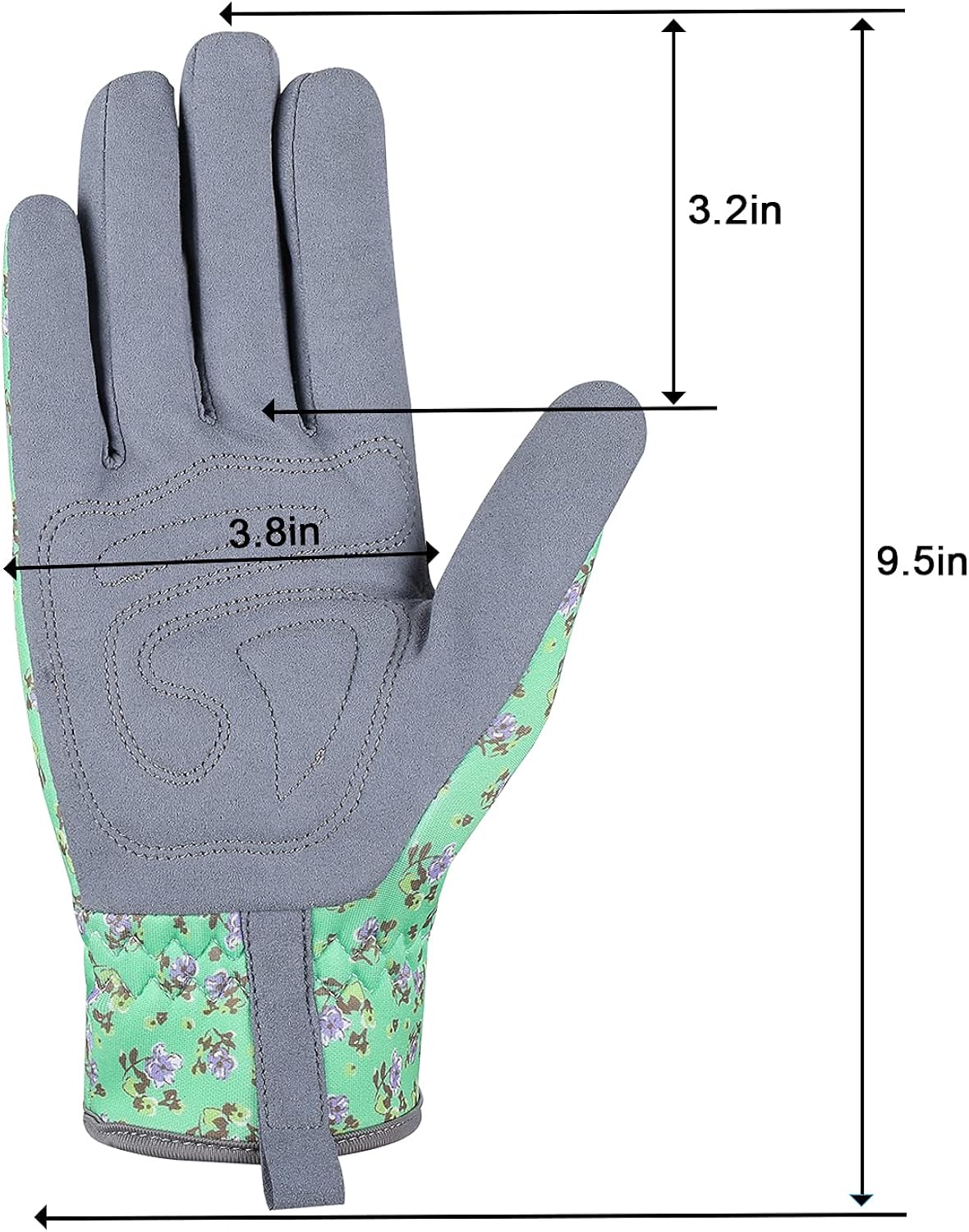 Leather Gardening Gloves for Women - Thorn Resistant Garden Gloves, Rose Pruning Gloves, Working Gloves for Weeding, Digging, Raking and Pruning (Green): Clothing