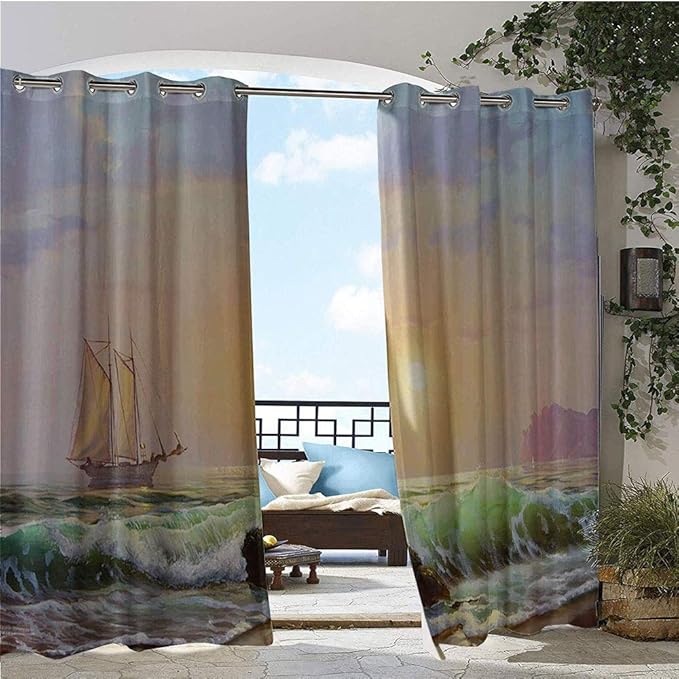 1GShophome Lakehouse Decor Collection - Cortinas para puerta corredera