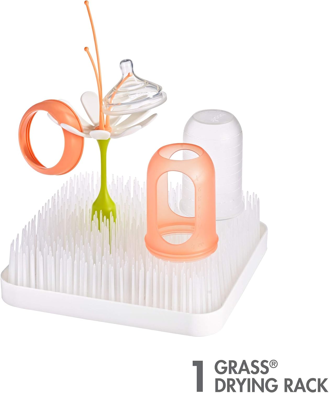 Égouttoir à Biberon Arbre Avec Bac Amovible - 7 Trous - Pour Biberons, Tétines, Couverts - En PP Robuste - Couleurs Variées