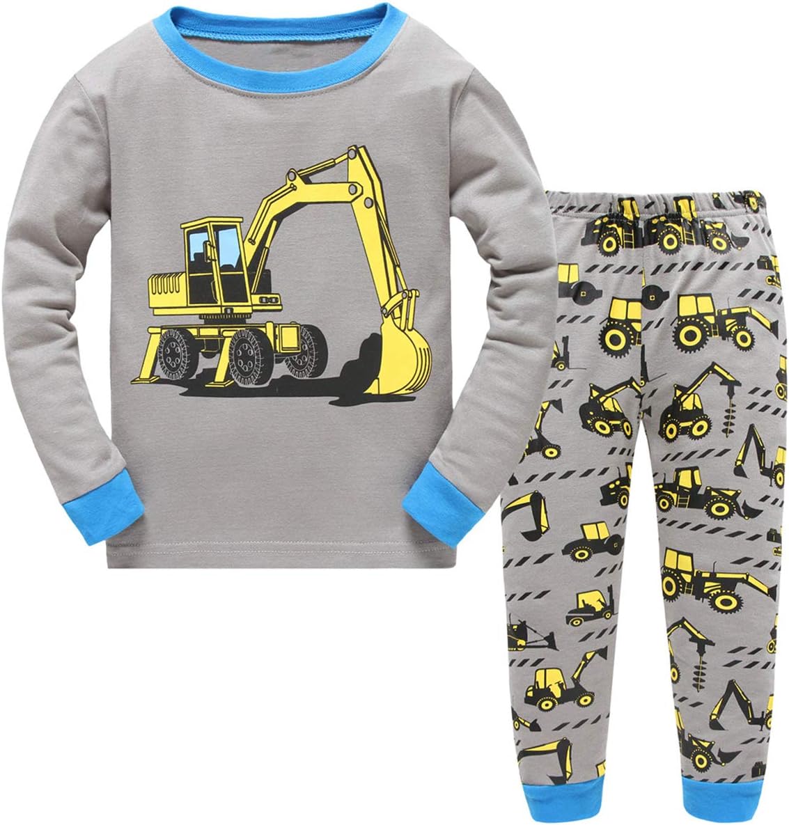 GSVIBK Boys Cotton Pajamas Baby Long Sleeve Pajama Little Boys Short Sleeve Pajamas Kid Dinosaur Sleepwear