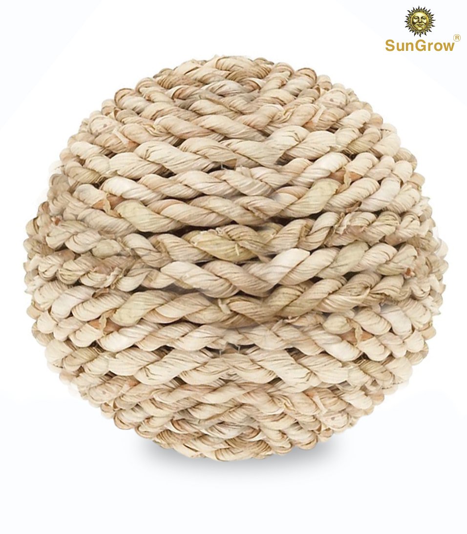 SunGrow Rabbit Rope Ball : Natural Grass Ball: Environmentally Friendly Toy: Entertaining & Fun for Your Pet: Suitable for Guinea Pigs & Chinchillas & Other Small Pets