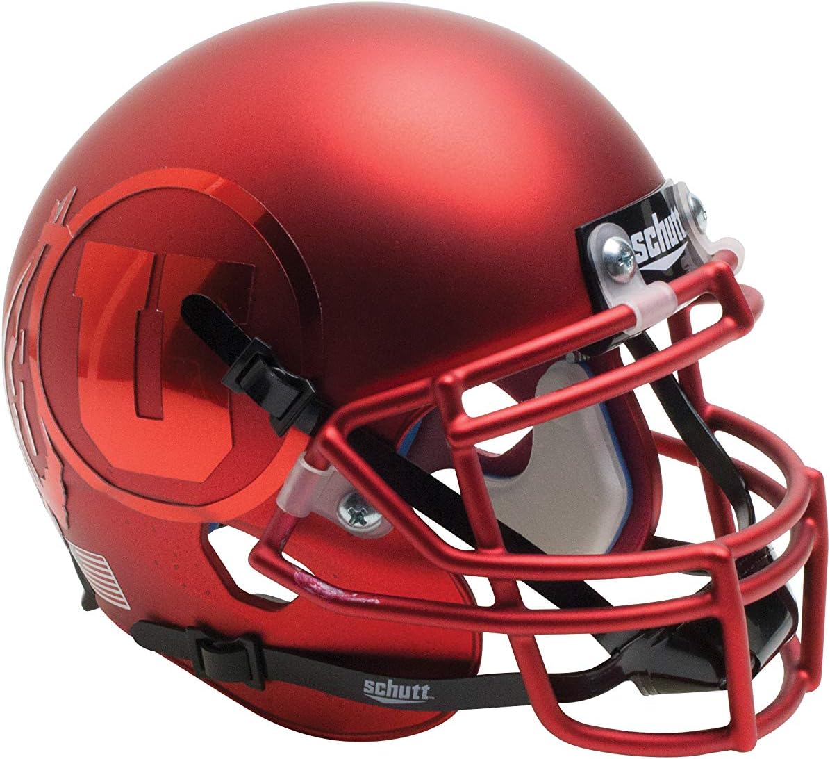 Schutt Sports NCAA Utah Utes Mini Authentic Football Helmet, Red Chrome