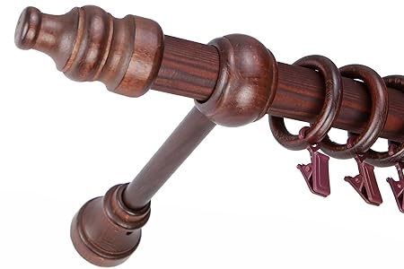 Nantural Wood Single Wooden Curtain Pole 120 Cm 47 24