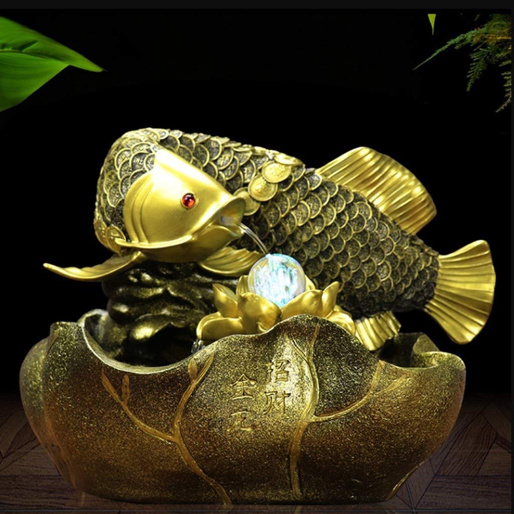 Tabletop Fountains Home Creative Water Fountain Feng Shui Golden Fish