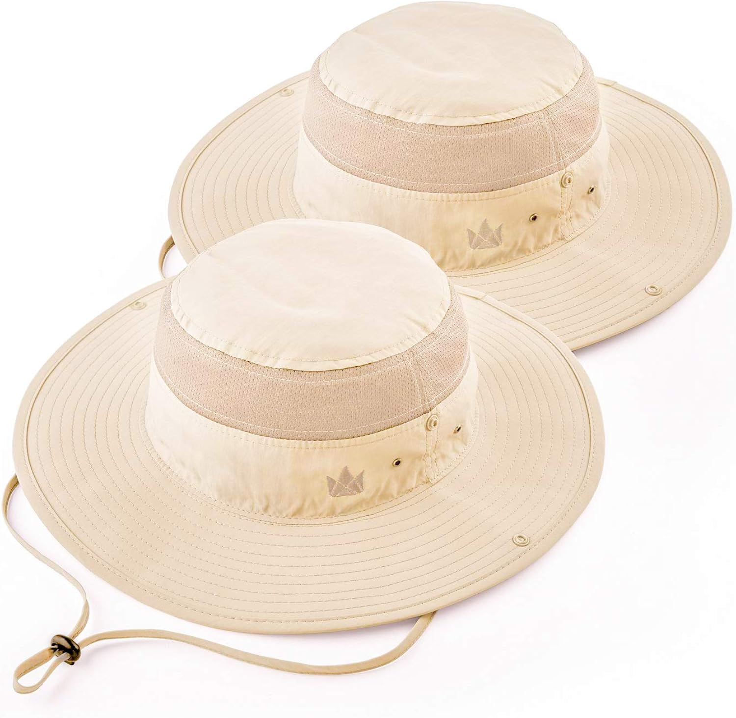 The Friendly Swede Sun Hat 2-Pack - Fishing Boonie Hat for Safari (Khaki): Clothing