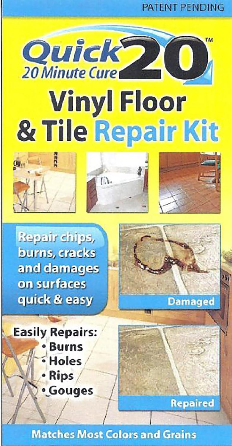 Quick 20 Vinyl Floor And Tile Repair Kit Repairs Chips Cracks