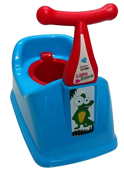 La Corsa Plastic Scooter Style Baby Potty Seat with Removable Tray for 5-18 Months Only (Blue)