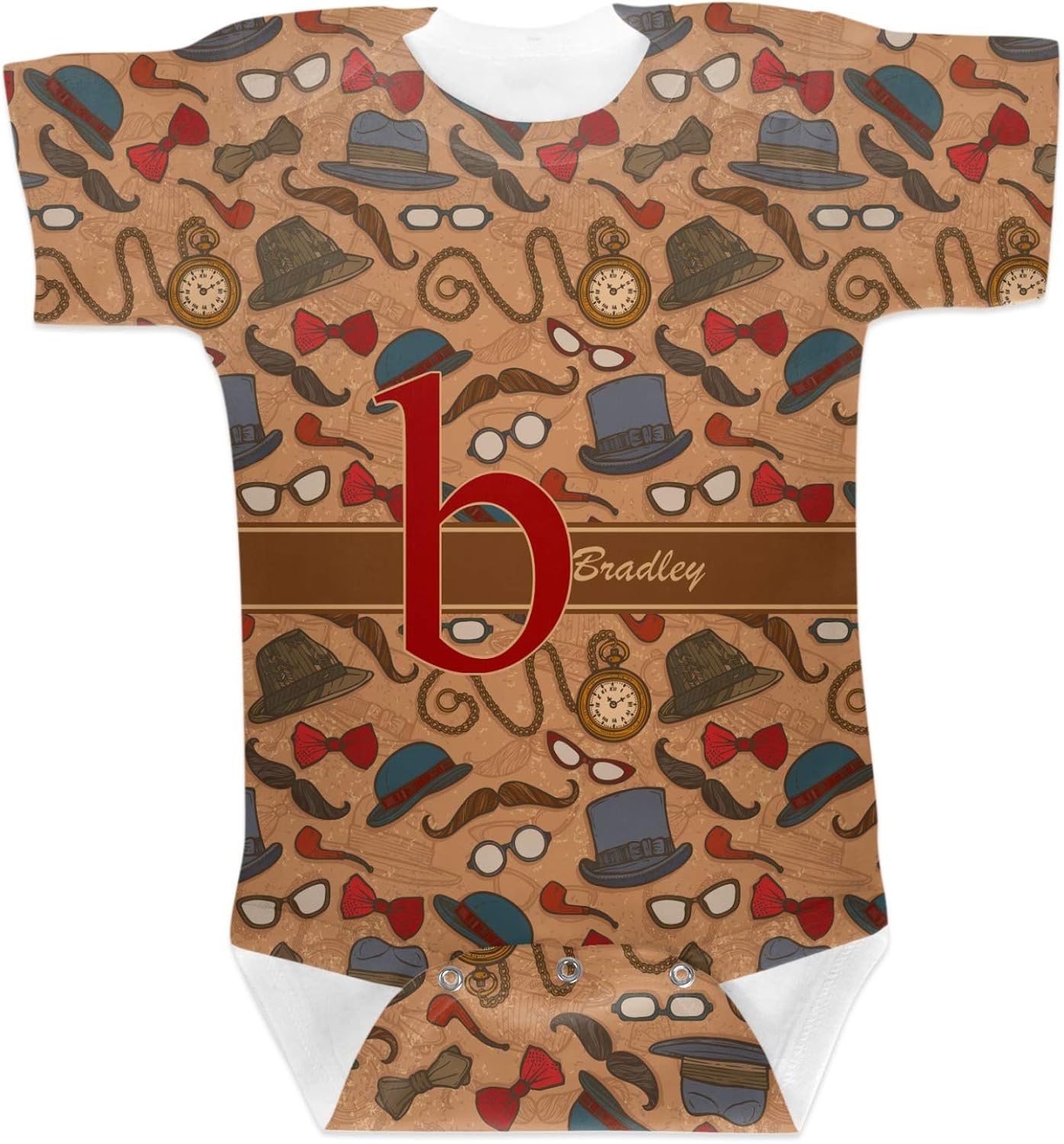 Vintage Hipster Baby Onesie (Personalized) Clothing