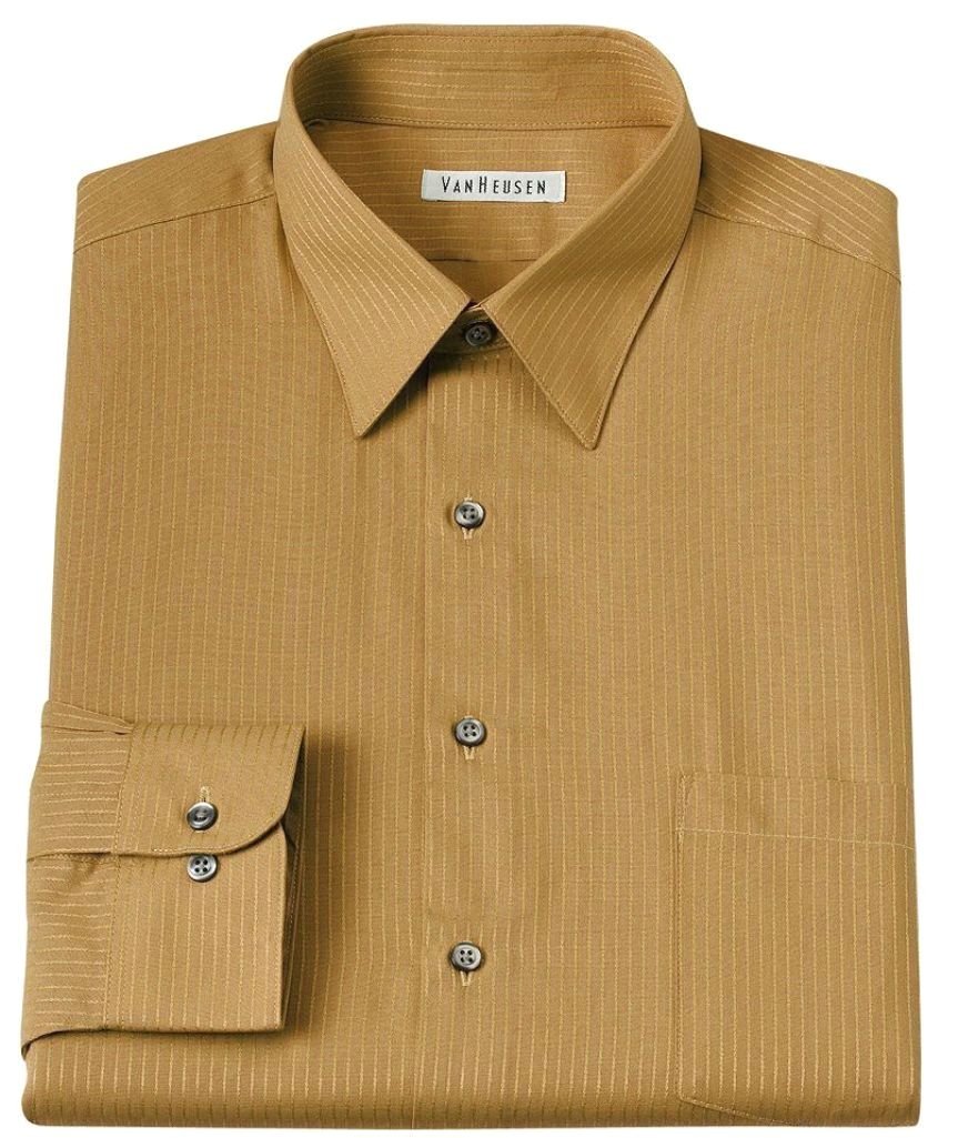 Van Heusen Mens Classic Fit Satin Stripe Dress Shirt 15 Slvs 32/33