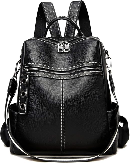 genuine leather convertible backpack