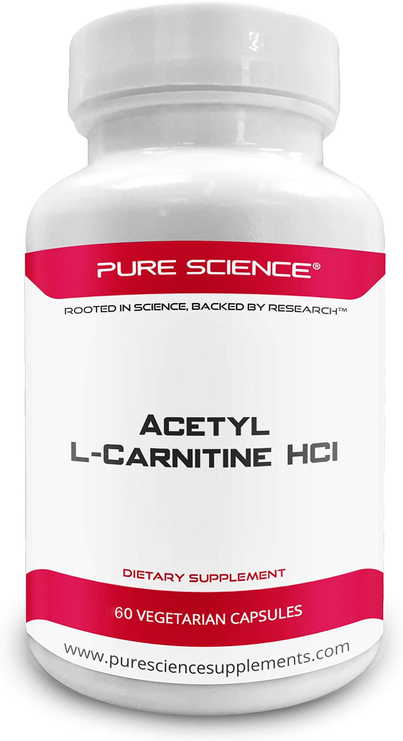 Pure Science Acetyl L-Carnitine HCI 525mg - 60 Vegetarian Capsules