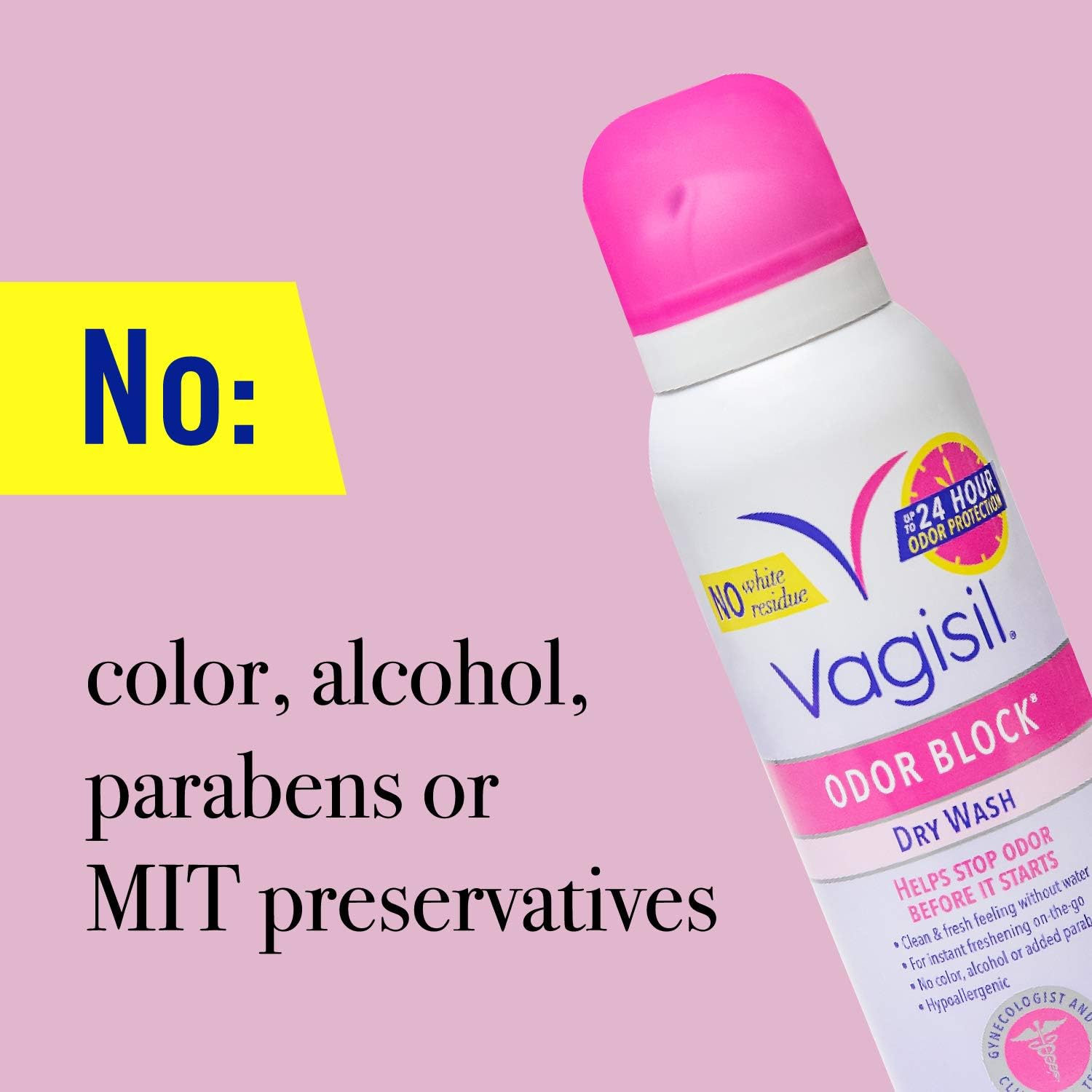 Vagisil Odor Block Feminine Dry Wash Deodorant Spray for Women, Gynecologist Tested, On The Go Hygiene, 2.6 Ounces: Health & Personal Care