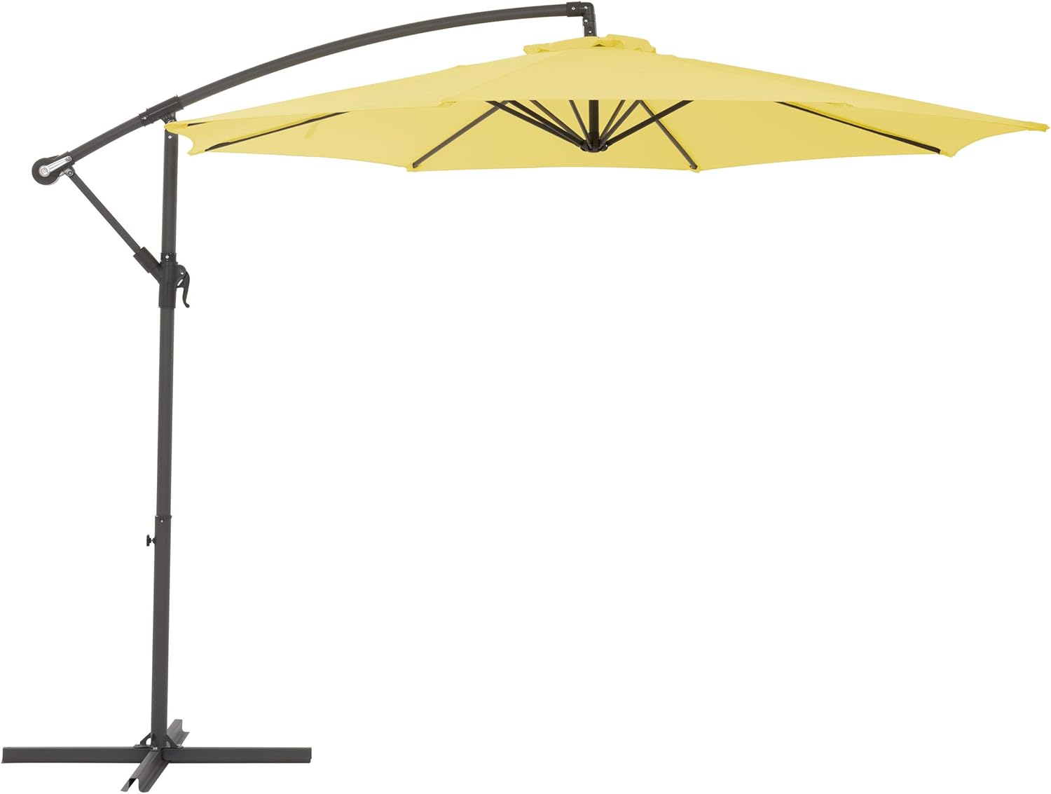 Corliving Ppu 411 U Offset Patio Umbrella Yellow Amazon Ca Patio Lawn Garden