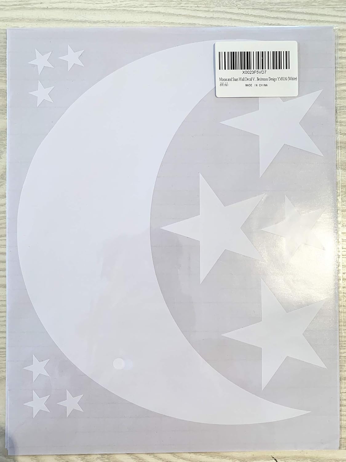Moon and Stars Wall Decal Vinyl Sticker for Kids Boy Girls Baby Room Decoration Good Night Nursery Wall Decor Home House Bedroom Design YMX16 (White): Arts, Crafts & Sewing