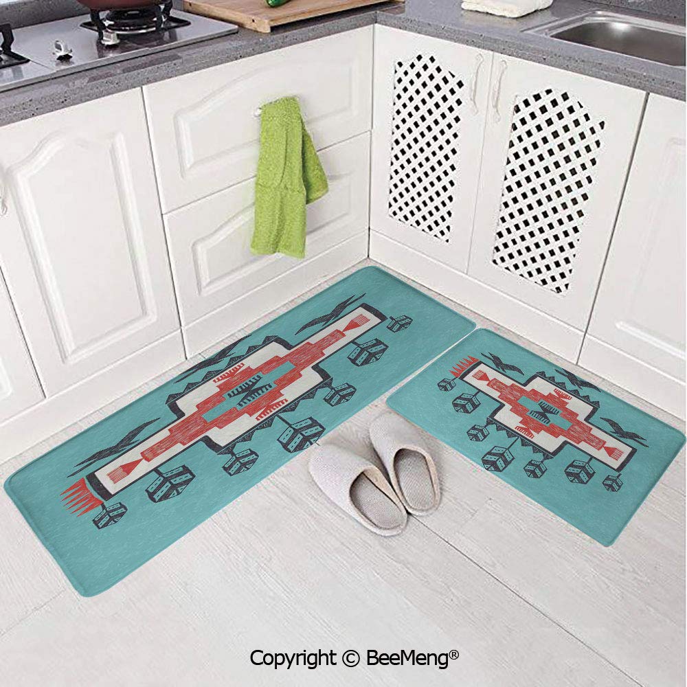 2 Piece Indoor Modern Anti Skid Carpet
