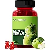 NEWELLME ACV Gummies with The Mother & B12 – Sugar-Free, Great-Tasting Vegan Gummies for Digestion, Metabolism & Daily Energy Support, 60 Count