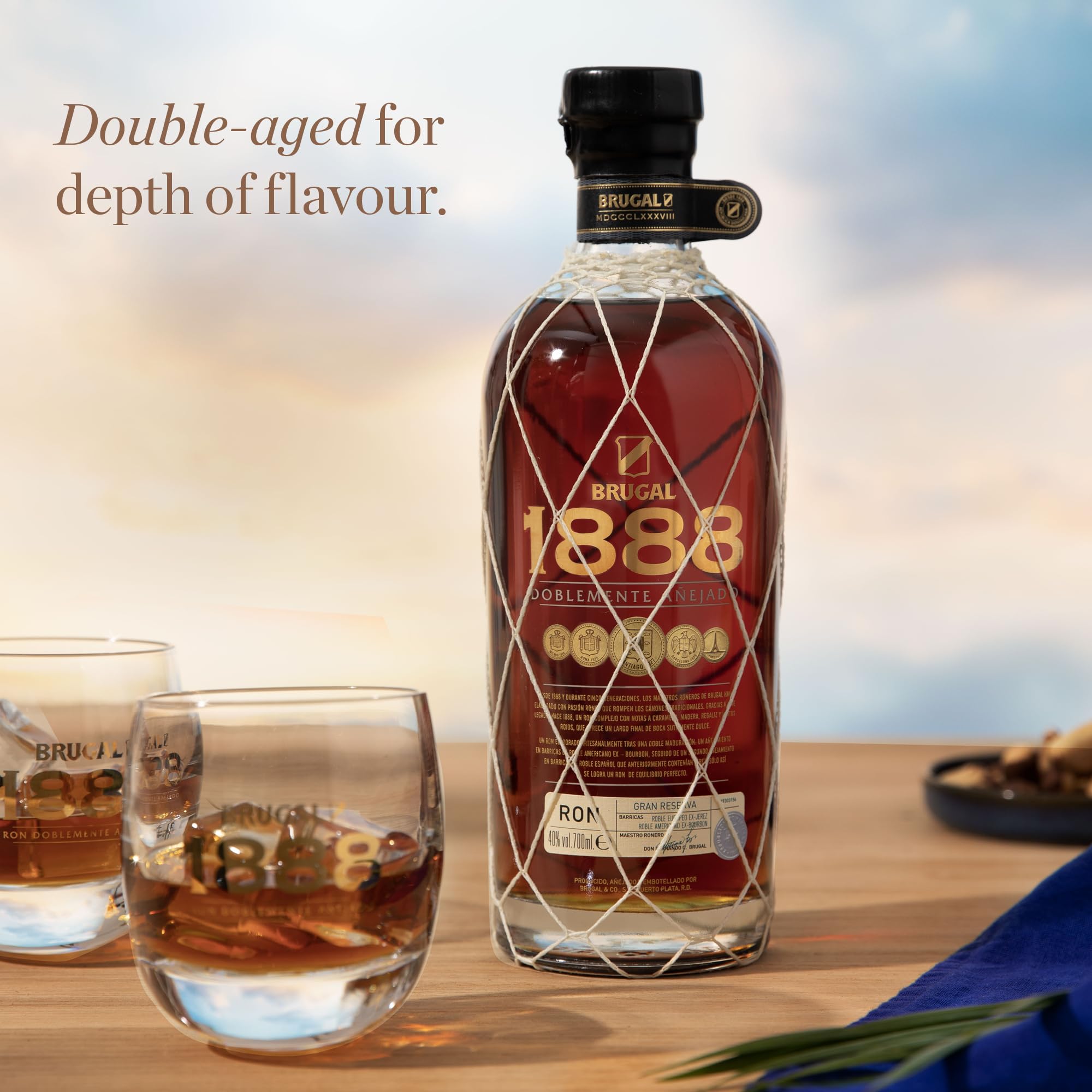 Brugal 1888 | Dominikanischer Premium Rum | zweifach gelagert für ein komplexes Aroma | 40% Vol | 700ml Einzelflasche 7