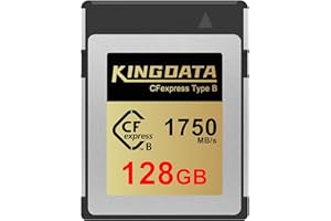 KINGDATA CFexpress Type B 128GB Memory Card, RAW 8K Video and Photo, CF Express Memory Cards Compatible with Camera