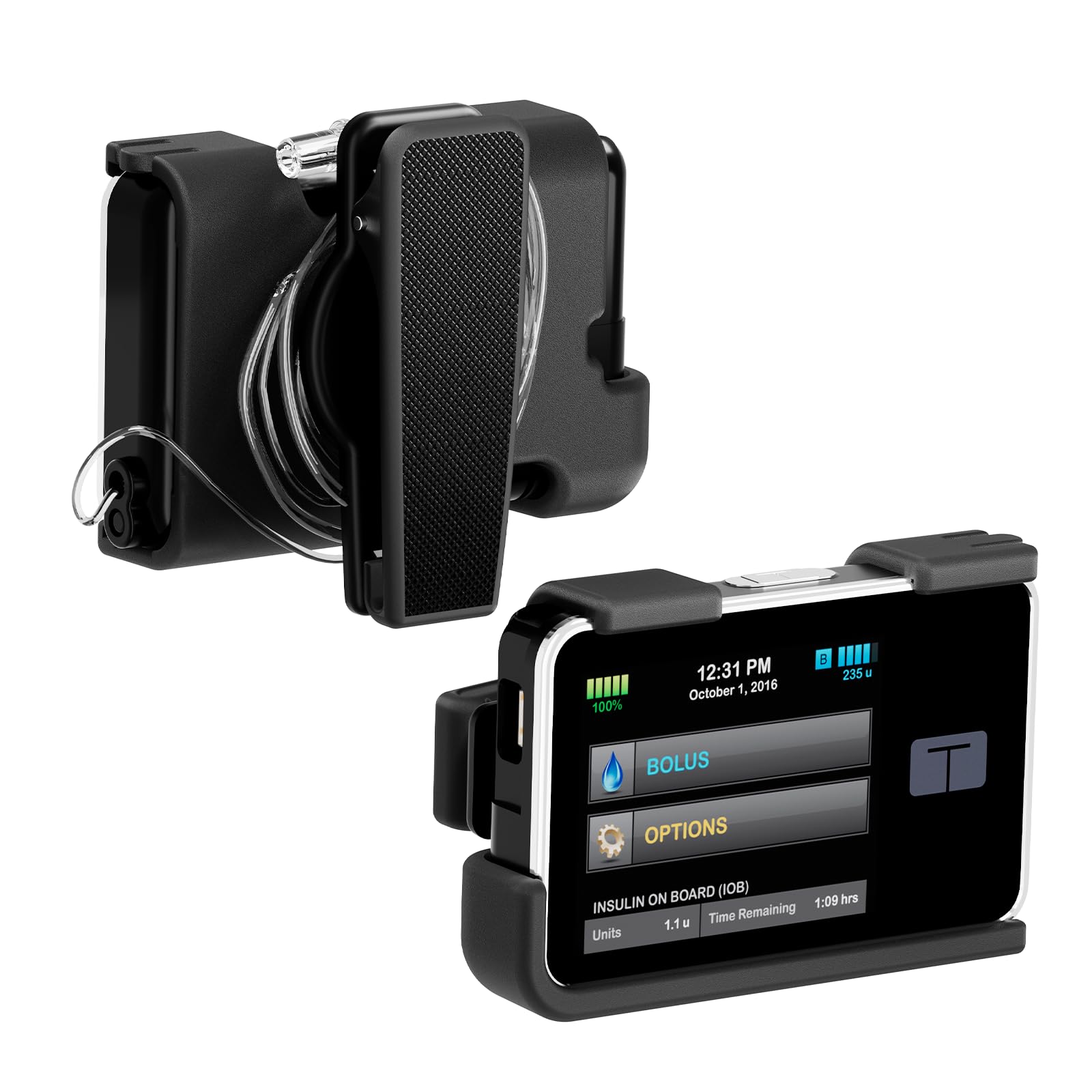 Photo 1 of WhiteIsle Tslim x2 Pump Case, Tandem Tslim x2 Pump Case Accessories, t Slim Pump Case with 360° Rotating Clip, Insulin Pump Holder Holster for t:Slim and t:Slim g4