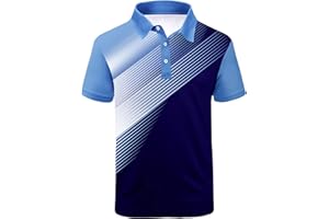 SCODI Mens Golf Shirt Moisture Wicking Performance Sport Short Sleeve Print Golf Polo Shirts for Men