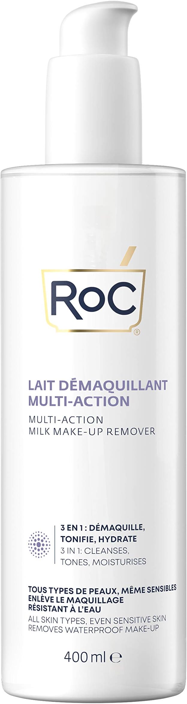 RoC 3-in-1 Milk Makeup Remover 400 ml Waterproof Makeup Remover