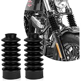 PSLER 39mm Motorcycle Fork Boots Rubber Gaiters Shock Covers for Sportster | Fork gaiters protect front shocks from dust debris and wear, Perfect fit for Sportster XL883 1200 &amp; Dyna FXD.