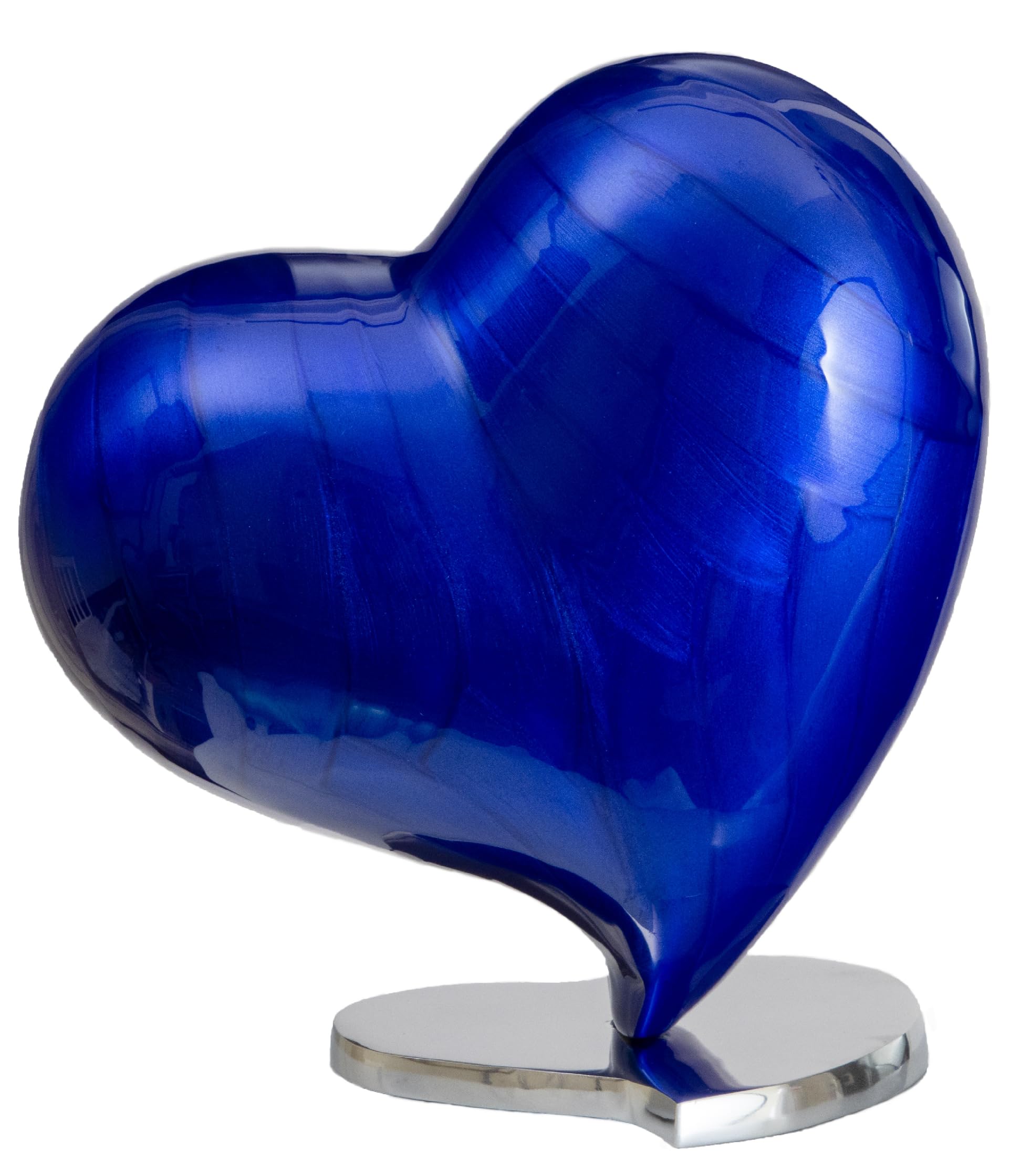 Royal Rapture Urns for ashes Memorial Funeral Cremation Adult Human Child Love Urns decorative Heart (Blue, 6") RHM02-01