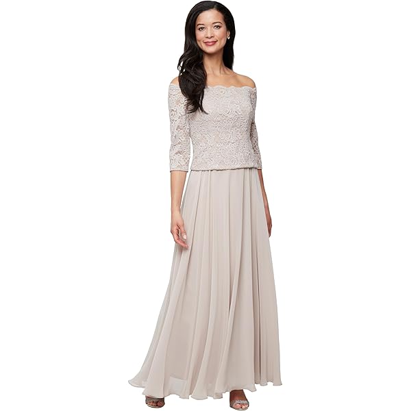 Amazon.com: Alex Evenings Women's Midi Stretch Lace & Sequin Formal Dress,  Wedding Guest, Mother of the Bride (Petite and Regular Sizes), Buff, 4 :  Clothing, Shoes & Jewelry