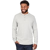 Coleman Long Sleeve Brushed Back Stretch Twill Double Knit Henley Shirt with Textured Fabric Detail