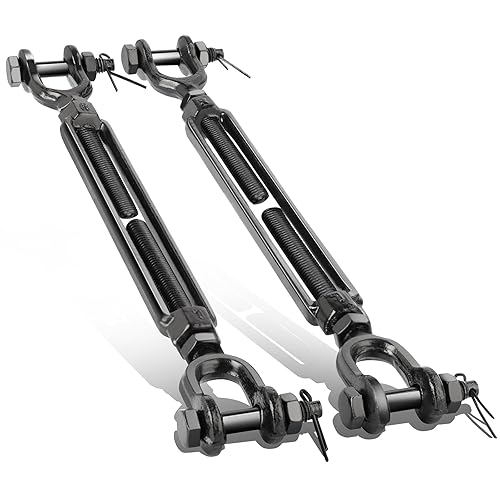 Premium 2 Pack 3/8"x11.4" Ultra Durable Jaw And Jaw Turnbuckle 1200 Lbs Worki - View #12