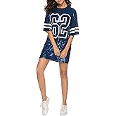 PORRCEY Juniors Short Sleeve Sequin Funny Dress Shirts