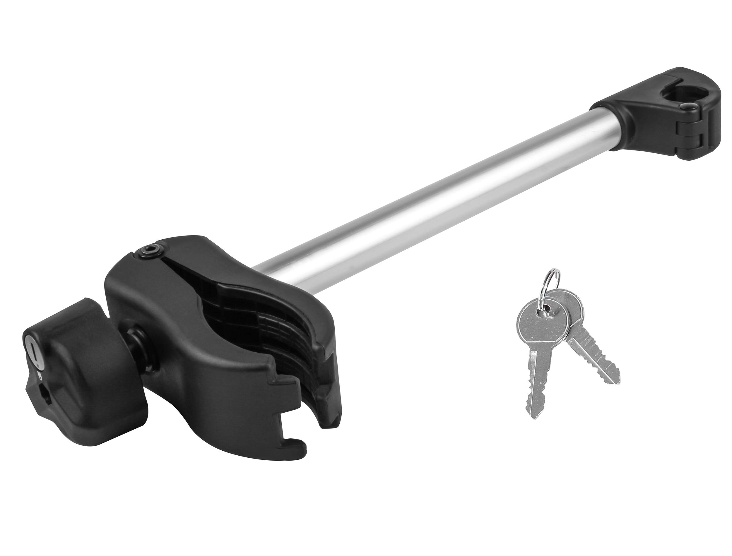 EUFAB 11238 Long frame holder, lockable, for U-bracket Ø 3.0 cm, 31 cm length, black/silver