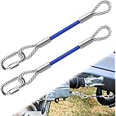 UCandy 2 Pcs Trailer Safety Cable Extension, 13.5" Trailer Safety Towing Cables with Snap Hook Extension Safety Cables, 12000 Lbs Loading