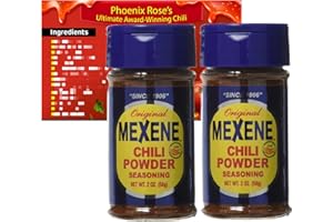 Mexene Chili Powder 4 total ounces plus Exclusive Award Winning Phoenix Rose Chili Recipe