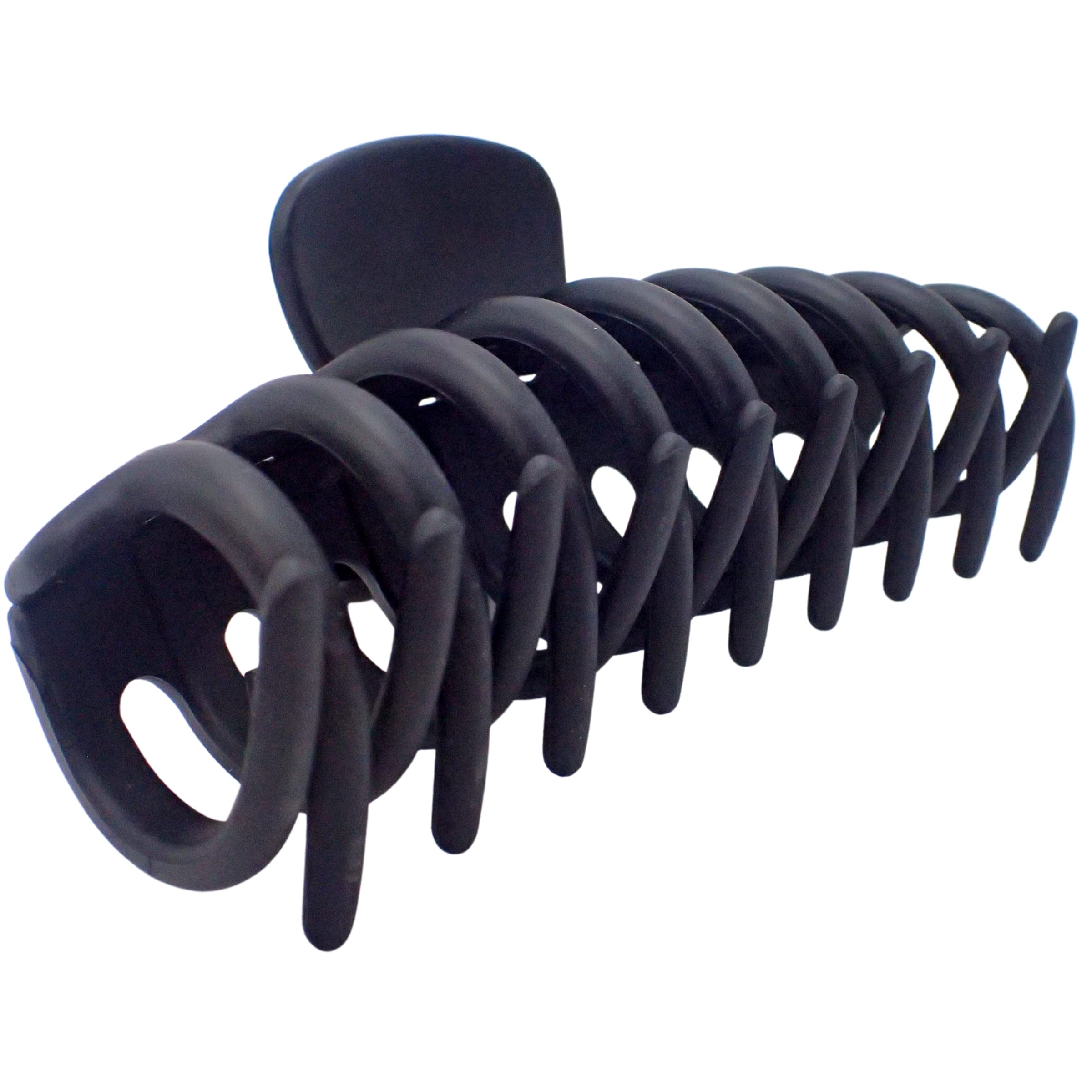 Topkids Accessories Sausage Hair Claw Clips for Women and Girls, Hair Accessories for Women, Large Hair clips, Hair Styling Tools, Hair Clips Women, Large Claw clips (Black)