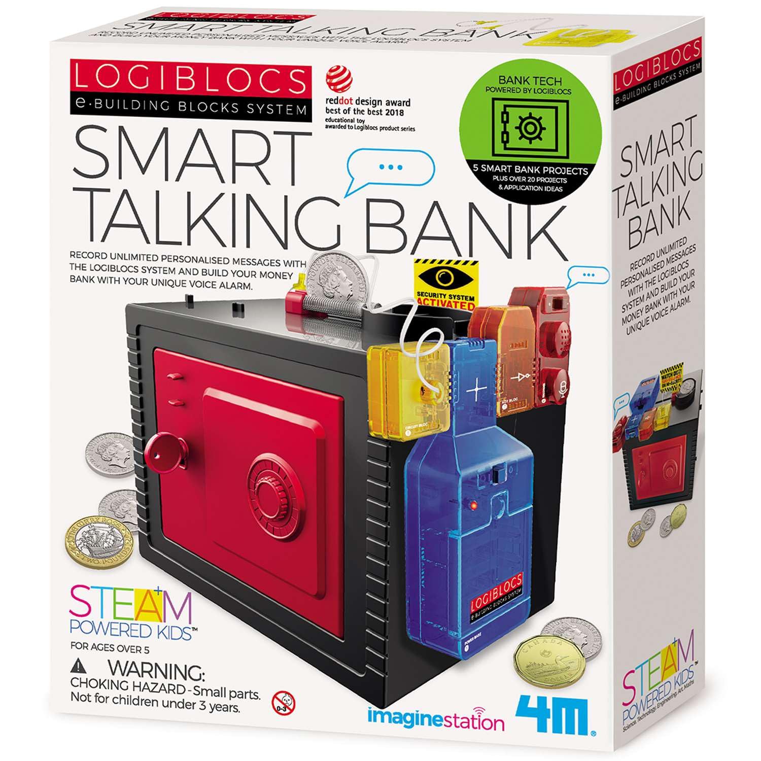 4M 406810 Logiblocs-Smart Talking Bank for Age 8+