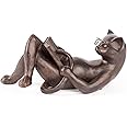 Young's Inc. Cat Figurine - Cute Cat Statue - Whimsical Cat Decor for Cat Lovers - Cat Collectibles and Meditation Decor - Cat Reading - 13'' L X 5'' W X 5'' H