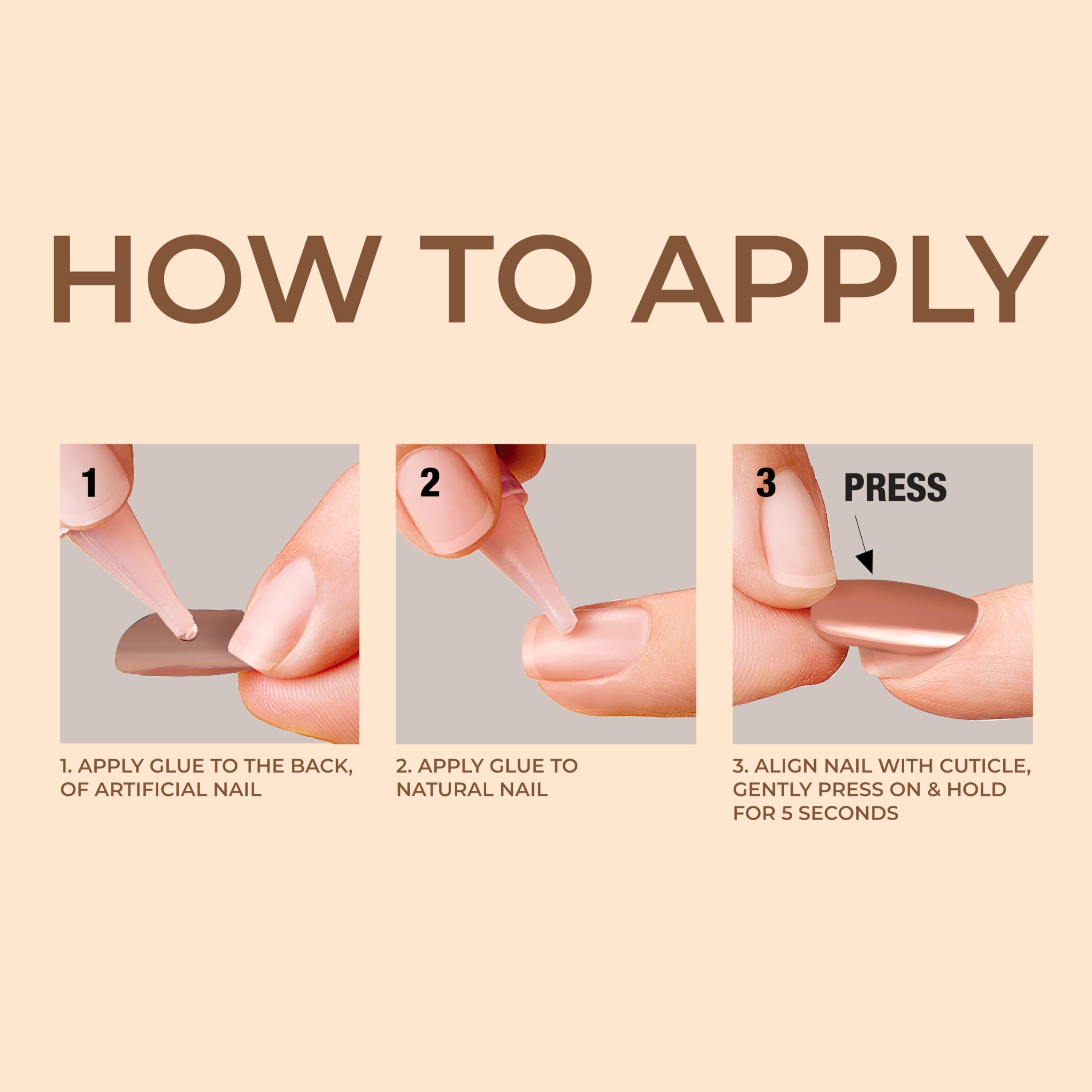 KISS Bare But Better TruNude Fake Nails Nude Nail Shades Manicure Set, 'Nude Nude', 28 Chip Proof, Smudge Proof Glue-On Nails - Image 4