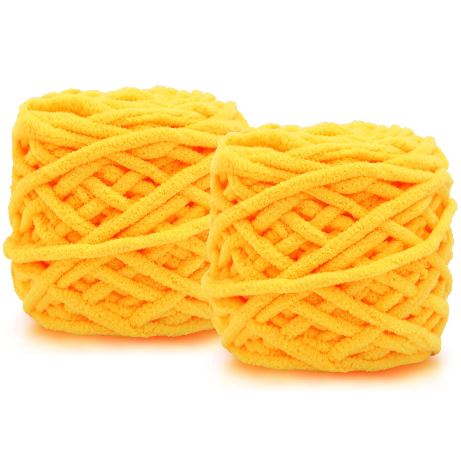 2X100g Chunky Yarn for Knitting Wool Ball Made of Cotton, Wool and Acrylic Soft and Warm Weaving Scarf and Slippers DIY Plush Knitting.